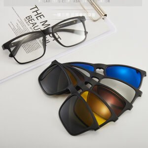 DBS2268A-M Spring hinge magnetic eyeglasses sunglasses 5 in 1 innovative multi purpose sun glasses