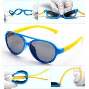 China children sunglasses supplier custom DBSK3024P pilot bulk bendable kids sun glasses with logo