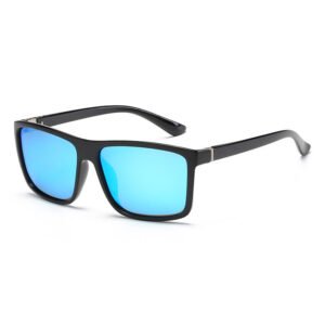 Custom square men driving sunglasses polarized blue mirrored  lens  DBS6368P