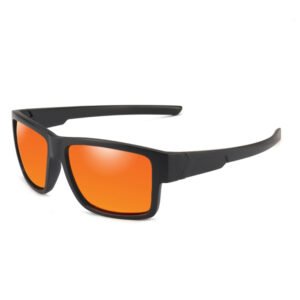 Red mirrored DBS6781P-FL square rim floating sun glasses antireflection polarized lens