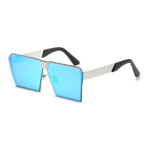 DBS6394 flat over size sunglasses metal frame with coating mirror color