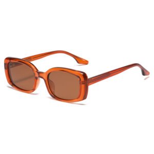 DBS633P-ATR rectangle frame polarized acetate sunglasses UV400 lens custom logo and color
