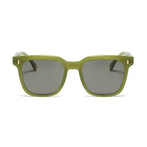 DBS637P-ATR green square acetate sunglasses with polarized lens OEM logo