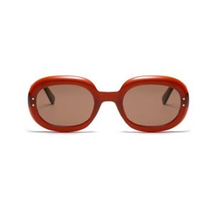 DBS643P-ATR oval acetate sunglasses with polarized lens OEM logo