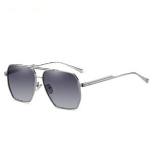 DBS7023P quality metal polarised sunglasses shades silver gold coating frame gradient color lens