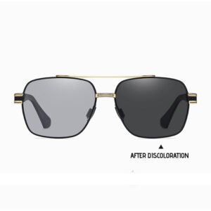 DBS7028P new design metallic sunglasses square rim with polarized photochromic or night vision lens